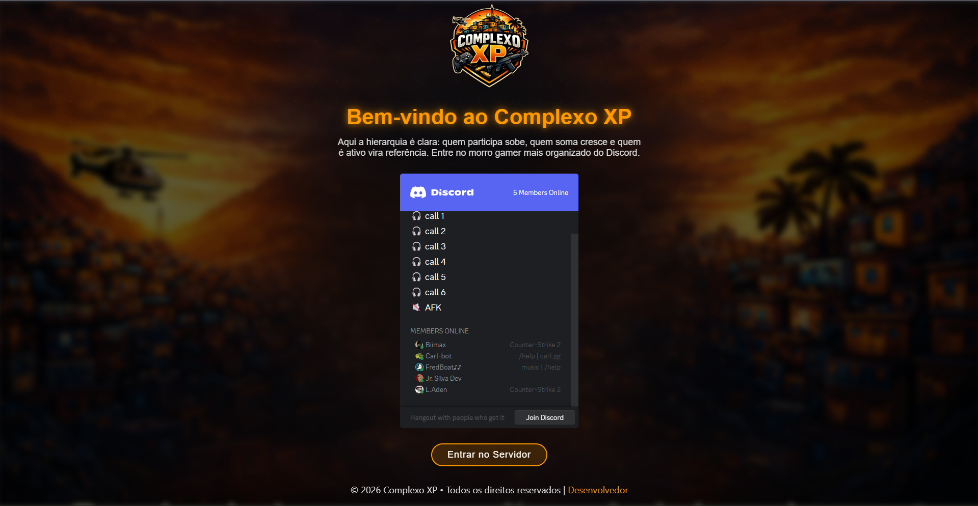 Landing Page – Complexo XP